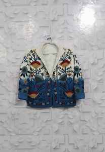 Chaqueta suzani tie dye con bordado Suzani, chaqueta larga para mujer, estilo bohemio, gitano, crewel, ideal para primavera, festivales, regalo especial. - Product Image 6