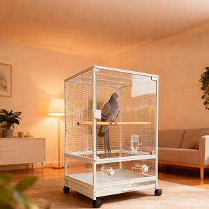 <span class=keywords><strong>Cage</strong></span> à oiseaux en métal OEM à un, deux ou trois niveaux, fournitures pour animaux de compagnie, petite à moyenne <span class=keywords><strong>cage</strong></span> à oiseaux avec cadre en fil d'acier - Product Image 3