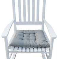 Fauteuil à bascule d'extérieur moderne en bois massif blanc sans tapis