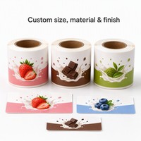 Étiquette personnalisée pour bouteille de boisson laitière, autocollant BOPP imperméable, impression numérique UV, logo, rouleau d'étiquettes adhésives, faible MOQ