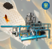 Nouvelle ligne de production d'aliments pour poissons à extrudeuse bivis automatique, machine de fabrication de granulés flottants et coulants, traitement des aliments aquatiques