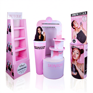 Stand Display Lantai Kosmetik dari Karton Kustom untuk Promosi di Toko Farmasi - Product Image 1