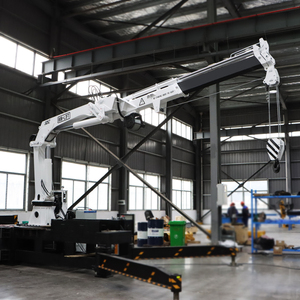 Grue marine à flèche articulée de 1 à 5 tonnes, 5000 kg, 9,8 m, grue hydraulique pour pont de bateau, pour le chargement en port - Product Image 1