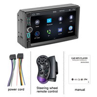 Autoradio double DIN 7 pouces Bluetooth, Carplay sans fil, Android Auto, radio FM, USB Type-C, lecteur MP5, voiture 2 DIN