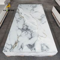 Panneau mural intérieur très brillant feuille de marbre pvc 3d avec surface très brillante Vente en gros 2mm 3mm