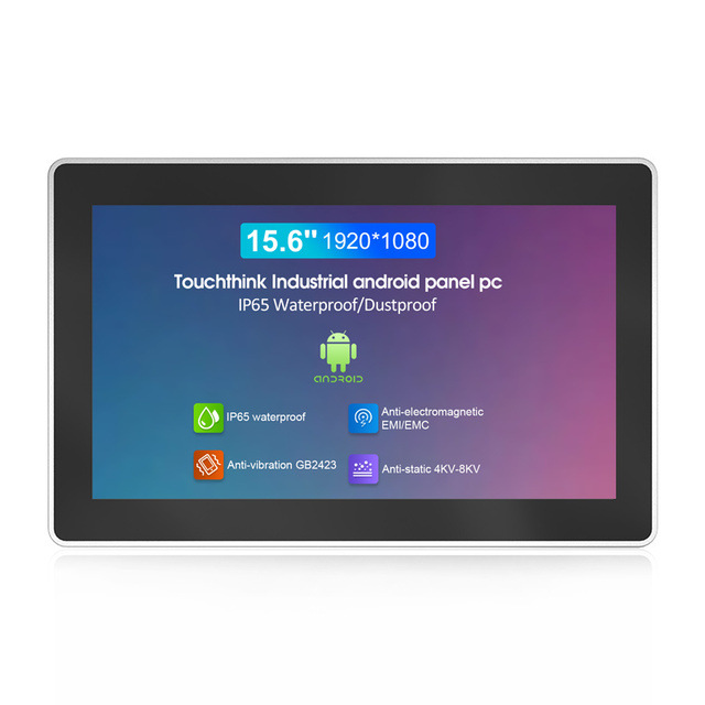 TouchThink 15.6 Inch Industrial Android Linux Base Panel PC CE FCC CCC Certified VESA Wall Mount 2.4GHz WIFI 1920x1080