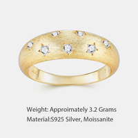 Anneaux en argent sterling S925 pour fête de remise de diplôme, bijoux en moissanite, anneaux de fiançailles pour femme, forme d'étoile, mariage, anneau brillant