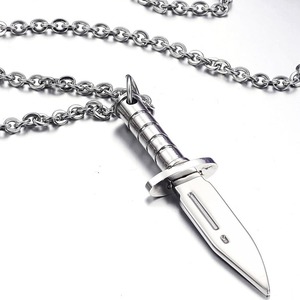 Nuevo estilo, mejor venta, acero inoxidable, cuchillo de daga, collar, hombre - Product Image 3