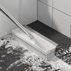Bathroom Floor Brush Rectangle Plastic Long Handle For Cleaning Tile Floor - Product Image 1