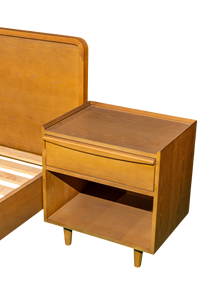 Cama de madera de diseño Tessa King Midcentury Color roble natural - Product Image 4