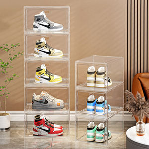 Cajas de Almacenamiento de Zapatos Apilables en Oferta, Organizador con Puerta Magnética Transparente, Gruesas y Resistentes - Product Image 6