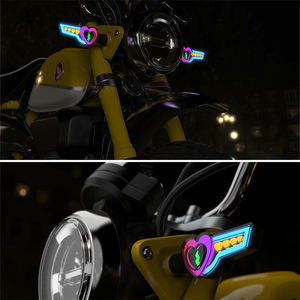 ไฟเลี้ยวรถมอเตอร์ไซค์รูปหัวใจ LED รุ่นใหม่, ไฟวิ่งกลางวันแบบไหลได้ ปรับแต่งได้สำหรับรถทุกรุ่น - Product Image 5