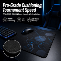 Tapis de souris personnalisé en tissu pour le gaming, faible MOQ, bords cousus, impression par transfert thermique, OEM ODM en gros