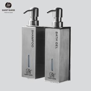 Ensemble de salle de bain d'hôtel de luxe de haute qualité personnalisé 250ML 304 distributeur de savon liquide mural en acier inoxydable simple pour élégant - Product Image 2
