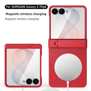 Huanmin Factory offers Samsung Flip8 phone cases with CD texture, magnetic adsorption, and CP <b>spray</b> <b>paint</b> finish, a popular prod - Product Image 3