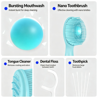 Kit de Soins Bucco-Dentaires Tout-en-Un avec Dentifrice Intégré, Fil Dentaire, Cure-Langue, Étui Compact pour Adultes, Hôtel, 26 Pièces/Sac
