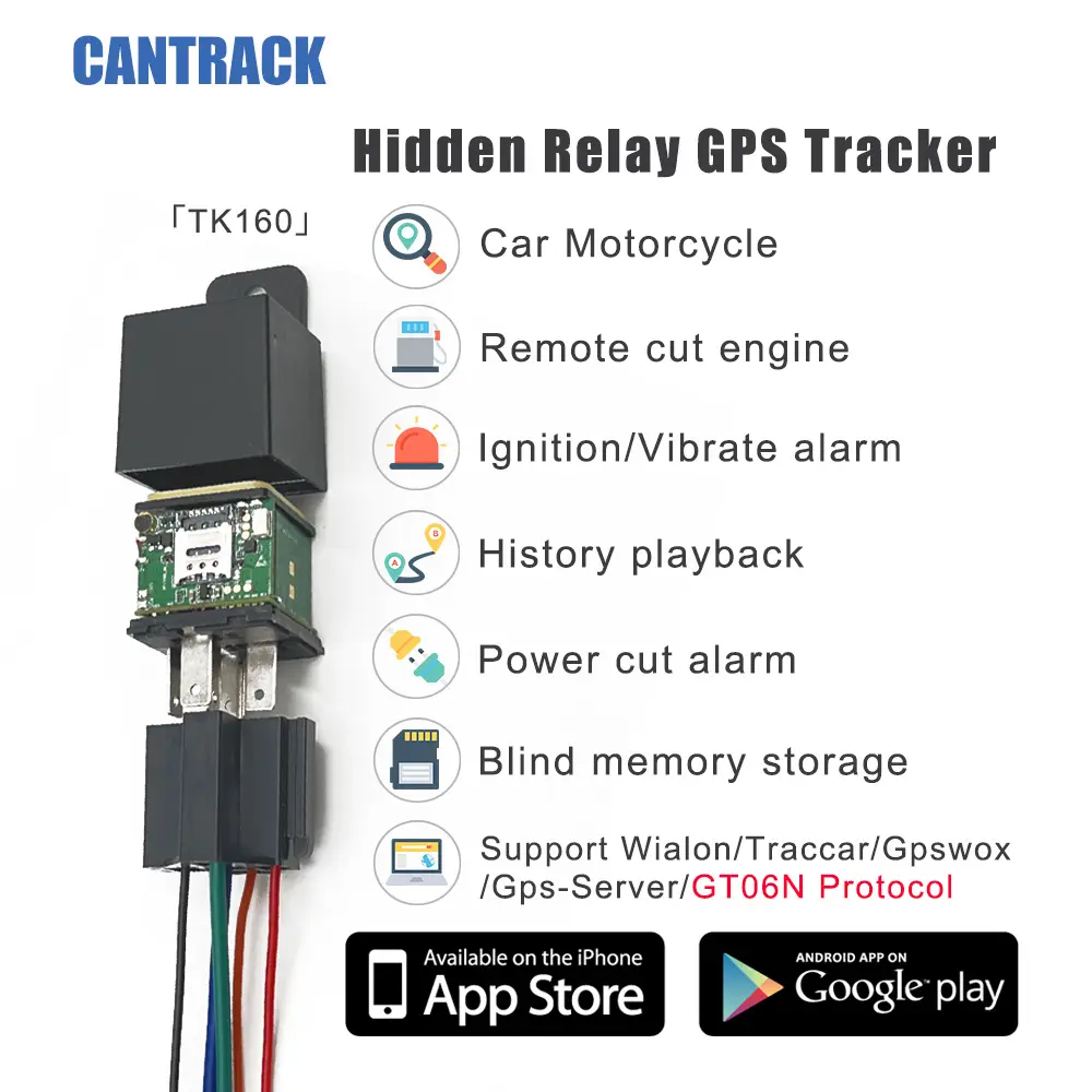 2G Relay GPS Tracker được xây dựng trong Microphone từ xa nghe GPS dừng động cơ thông minh GPS Tracker