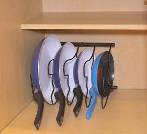 5-layer Bronze Metal Kitchen Pan and <strong>Pot</strong> <strong>Lid</strong> Organizer Rack - Product Image 4