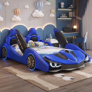 Set <span class=keywords><strong>Letto</strong></span> per Bambini in Pelle di Lusso, Arredamento Camera da <span class=keywords><strong>Letto</strong></span>, <span class=keywords><strong>Letto</strong></span> a Forma di Auto <span class=keywords><strong>Blu</strong></span> Morbido, <span class=keywords><strong>Letto</strong></span> per Bambini di Design di Alta Gamma - Product Image 3
