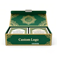 Cartes flash islamiques personnalisées haut de gamme avec des mots positifs et des affirmations, en arabe et en anglais, bilingues