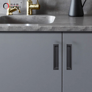 Oukali Wholesale Zinc Alloy Modern Luxury Kitchen Cabinet Handles <strong>Matt</strong> Gold <strong>Black</strong> Wardrobe <strong>Door</strong> Drawer Furniture Pull Handle - Product Image 6