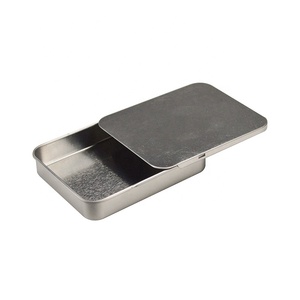 Schwarz-Weiß-Silberne Rechteckige Mini-Schiebedosen für Bonbons, Cremes, Ringe, Broschen, Halsketten und Balsame - Verpackungsdosen aus Blech - Product Image 2