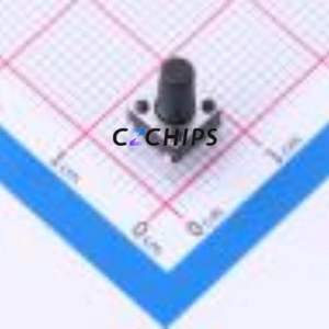 TS6610CJ 250gf 009 Tactile Switch Through hole-4P,6x6mm Switch Single Pole Single Throw Round Button 2.5N Through Hole - Product Image 1