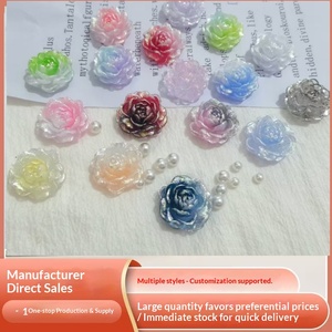 Accessoires de fabrication de bijoux et de coques de téléphone DIY : Résine plastique, Résine de rose, Résine de moulage, avec effet lumineux scintillant et motif Jasmin - Product Image 2