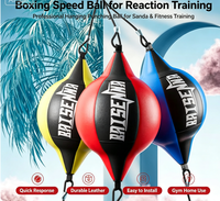 Ballon de vitesse de boxe professionnel en cuir OEM, cible de réaction pour la gym, la maison, le fitness et l'entraînement Sanda