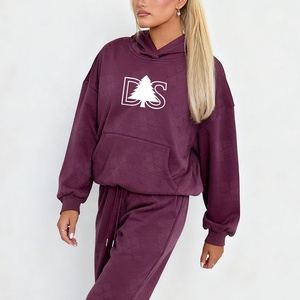 Roupas de Designer por Atacado, Moletom Casual de Manga Longa, Hoodies Oversize Simples para Mulheres, Sem Cordão - Product Image 3
