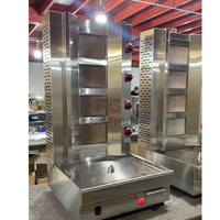 Grill à gaz professionnel pour shawarma, machine à shawarma au propane, machine à kebab doner, rôtissoire verticale avec 4 brûleurs pour la restauration rapide