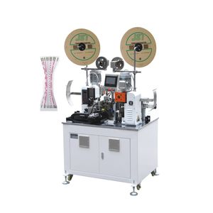 Full Automatic Ribbon <b>Cable</b> Cutting <b>Stripping</b> Crimping <b>Machine</b> Double Head - Product Image 5