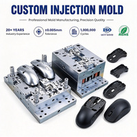 Conception de moule d'injection OEM/ODM personnalisé, moule d'injection de coque en plastique pour souris d'ordinateur de précision CNC