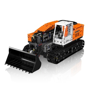 Mouldking Yuxing Engineering Pneumatic Groundhog Loader Télécommande Bulldozer Construction de voitures Jouet de modèle en plastique pour enfants Camion - Product Image 1