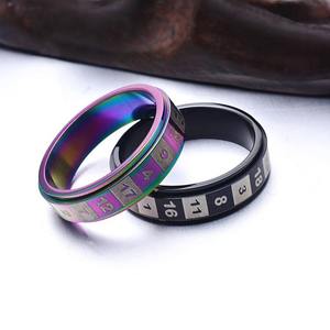Rotating Digital Scale <b>Ring</b> Stainless Steel Unisex Index Finger <b>Ring</b> Gift For Men Women Fashion Jewelry - Product Image 2