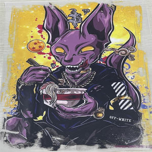 مواد الحيوانات الأليفة للماء تي شيرت مع صفائح الحديد أنيمي اليابانية دائم DTF فيلم نقل الحرارة الطباعة قابل للغسل - Product Image 5