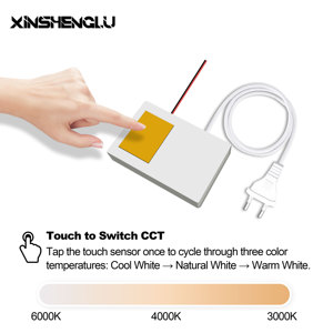 Điều khiển cảm ứng đơn 12W 12V Nguồn điện tích hợp IP21 Một màu/Ba màu Dải đèn LED thông minh Điều chỉnh độ sáng bằng cảm biến - Product Image 4