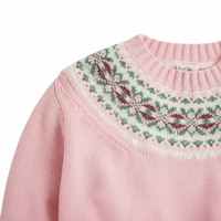 Pull à col rond épais pour homme à motif floral en polyester/nylon tricoté anti-froissement et respirant pour la saison hivernale