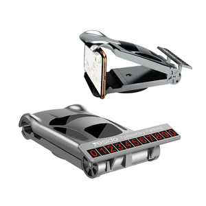 Support mobile en silicone pour voiture, carte de numéro de stationnement <span class=keywords><strong>temporaire</strong></span>, support de téléphone pour 4 à 6 pouces - Product Image 1