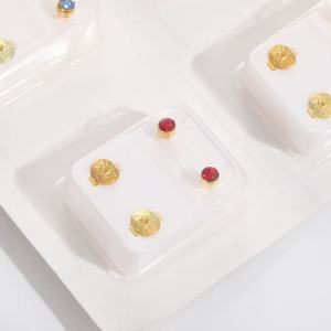 <span class=keywords><strong>Pendientes</strong></span> de Acero Inoxidable 316 con Baño de Oro JANEX, Hipoalergénicos, para Perforaciones con Pistola, para Bebés con Orejas Sensibles - Product Image 5