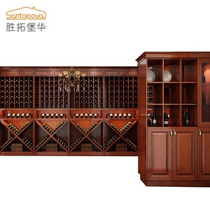 Muebles de hogar de madera rojo antiguo de almacenamiento de gabinete de vino gabinete de muebles para el hogar de madera del Gabinete de vino <span class=keywords><strong>Rack</strong></span> - Product Image 4