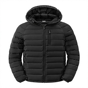 <b>Men's</b> Lightweight Windproof Casual Packable Quilted Puffer Jacket Waterproof Winter Hooded Storage <b>Pouch</b> - Product Image 1