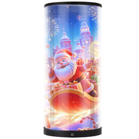 Ventilador Holográfico Cilíndrico H75 3D, Proyector LED con Pantalla Holográfica Real de 360°, con Control por Aplicación WiFi de 16GB para Anuncios Comerciales