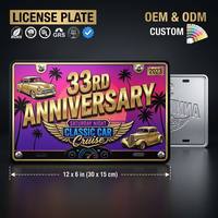 Placa de Matrícula de Aluminio 3D Personalizada con Relieve, Decoración de Pared para Garaje, Coche Clásico, Hot Rod, Vintage, Exposición de Autos, Coleccionista
