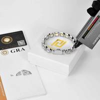 Chaîne cubaine en diamant glacé, argent, pour homme, certifiée IGI, nouvelle arrivée, Sinocre, tendance hip-hop, bracelet infini