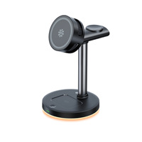 Nieuwste Ontwerp 25W Snelle Kubus 3 1 Draadloze Oplader Aluminium Metalen Opvouwbaar Magnetisch Laadstation Trending Product 15W