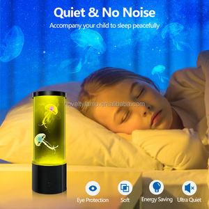 Fabrieksprijs Nieuwe Producten Kleurveranderende Kleine Kwallen Tafellamp Bewegende Vis Nachtlampje Voor Kinderen Abs Materiaal Aquariumlamp - Product Image 3