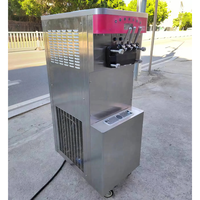 Machine à glace molle automatique de comptoir robuste, compatible avec le sirop et la poudre de crème glacée, nouvelle pour les usages commerciaux à fort volume