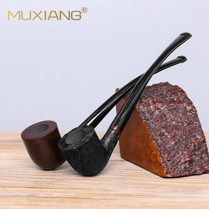 Muxiang Briarwood Smoking Pipe Straight Type Handmade Solid Wood Tobacco Pipe For Personal Gift - Product Image 1