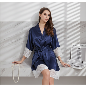 Vente en gros <span class=keywords><strong>de</strong></span> chemises <span class=keywords><strong>de</strong></span> <span class=keywords><strong>nuit</strong></span> en satin <span class=keywords><strong>de</strong></span> luxe <span class=keywords><strong>de</strong></span> haute qualité avec dentelle, vêtements <span class=keywords><strong>de</strong></span> détente élégants <span class=keywords><strong>et</strong></span> sexy pour femmes, <span class=keywords><strong>peignoir</strong></span> <span class=keywords><strong>assorti</strong></span>, robe <span class=keywords><strong>de</strong></span> mariée, demoiselle d'honneur - Product Image 1